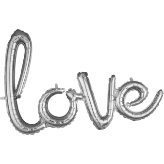 Ballonschriftzug "Love" Silber