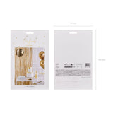 Partyvorhang lang Satin Gold Glitzer