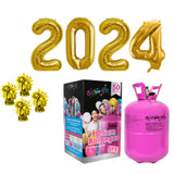 Silvester Set 2024 mit Helium Gold - DECORAMI
