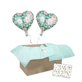 + 2 Herzen Helium-gefüllt (nur in Kombination mit "Heliumballon-Geschenk 2 XXL Wunschzahlen" bestellbar)