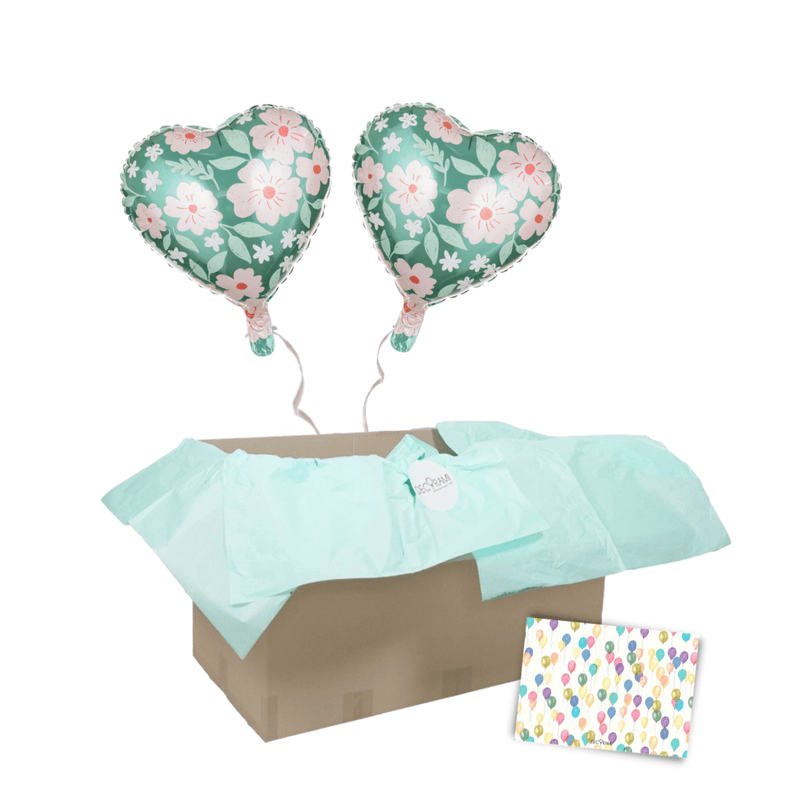 + 2 Herzen Helium-gefüllt (nur in Kombination mit "Heliumballon-Geschenk 2 XXL Wunschzahlen" bestellbar)