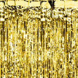 Partyvorhang lang Gold Glitzer
