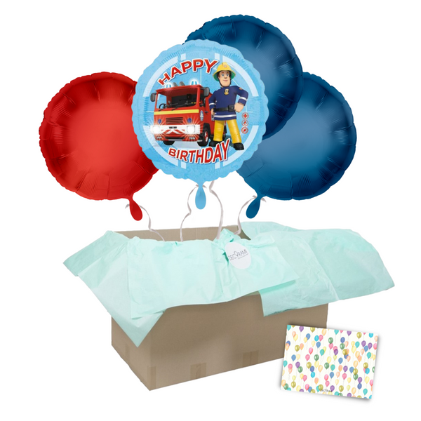 Heliumballon-Geschenk "Happy Birthday" Feuerwehrmann Sam