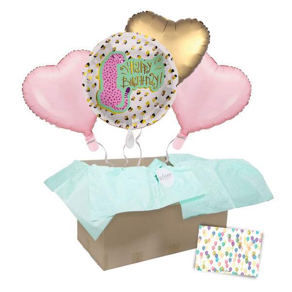 Heliumballon-Geschenk "Happy Birthday" Gepard