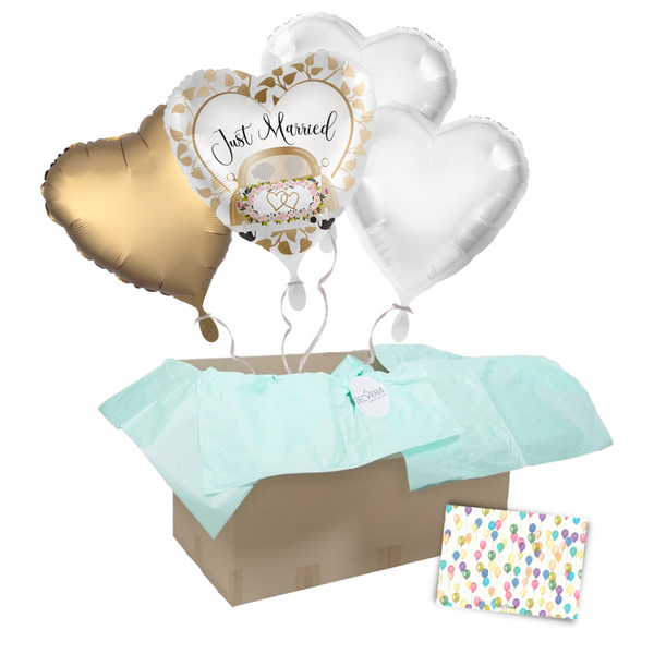 Heliumballon-Geschenk ''Just Married''