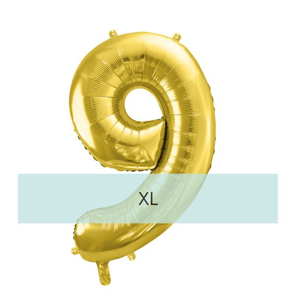 Zahlen Ballon 9 XL Gold