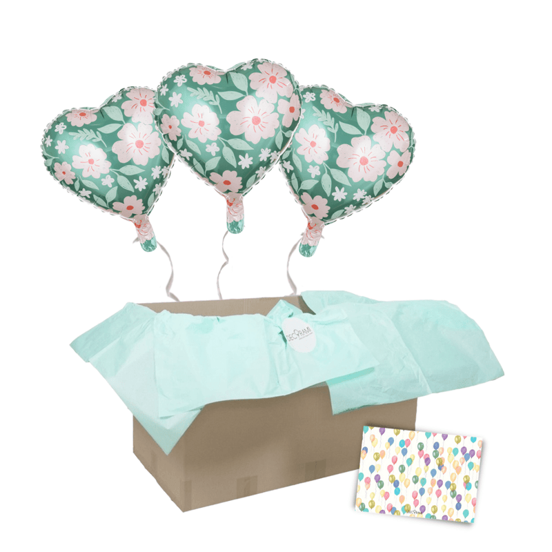 + 3 Herzen Helium-gefüllt (nur in Kombination mit "Heliumballon-Geschenk 1 XXL Wunschzahl" bestellbar)