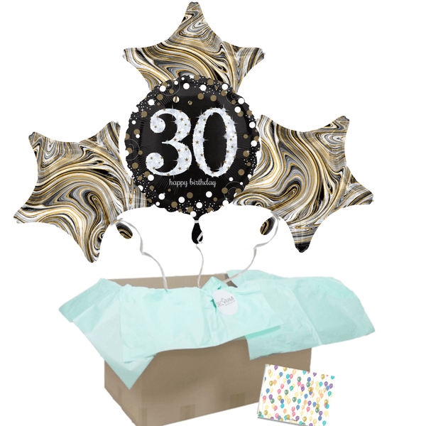 Heliumballon-Geschenk "30 Happy Birthday" Sparkles