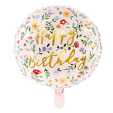 Heliumballon-Geschenk "Happy Birthday" Boho Flower