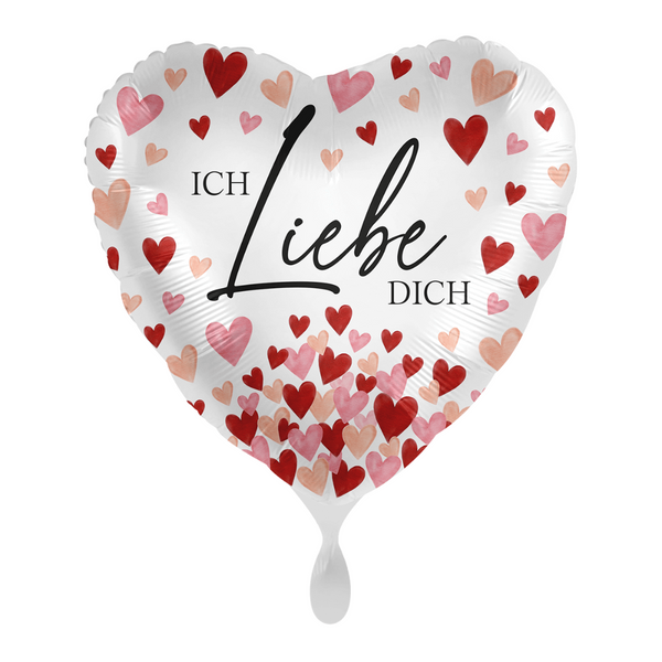 Heliumballon-Geschenk  "Ich liebe Dich" Herzchen