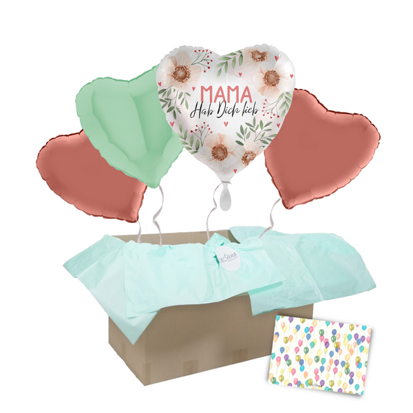 Heliumballon-Geschenk "Mama, Hab Dich lieb"