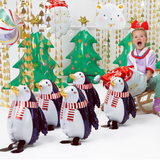 Tierballon Airwalker Pinguin mit Schal