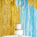 Partyvorhang lang Gold Glitzer