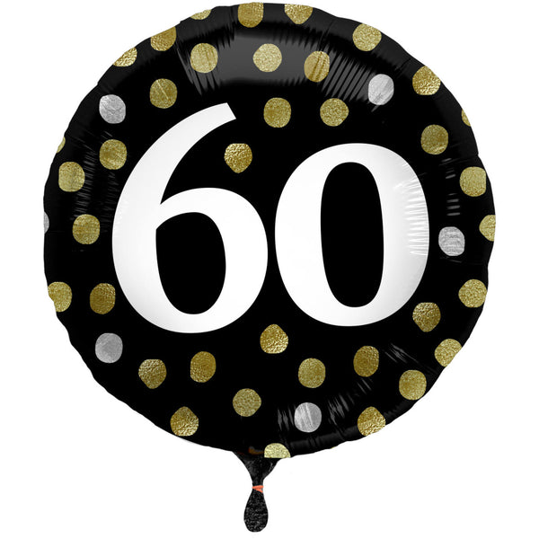 Geburtstagsballon "60 Happy Birthday" Sparkling