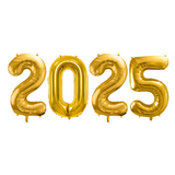XXL Ballonschriftzug "2025" Gold - DECORAMI