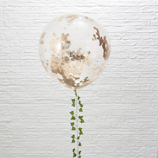 XXL Konfetti-Ballons Ø 91cm Roségold 3 Stk.