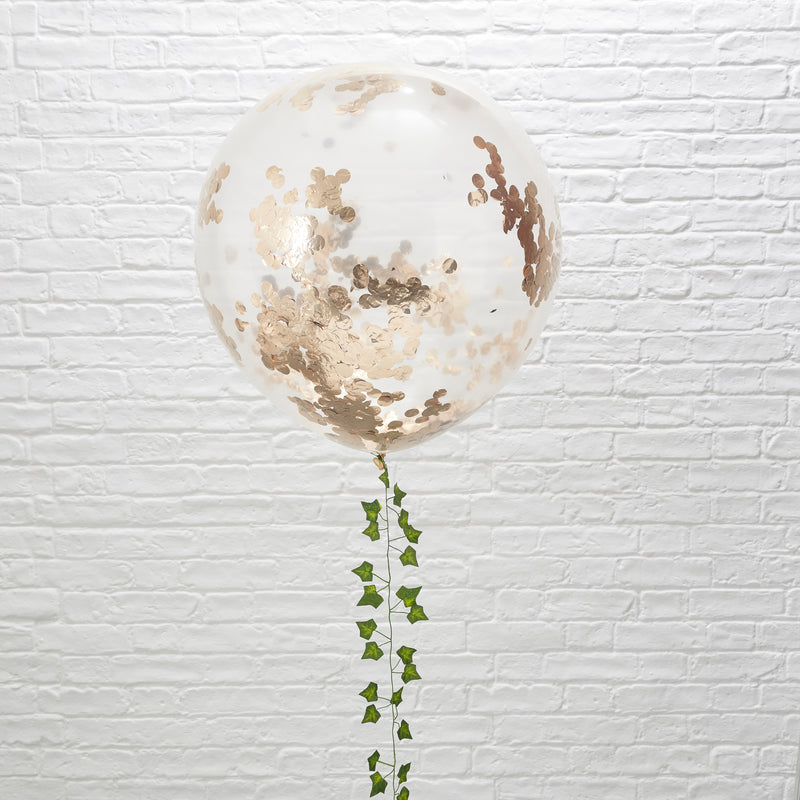 XXL Konfetti-Ballons Ø 91cm Roségold 3 Stk.