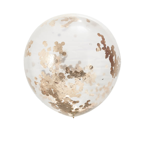 XXL Konfetti-Ballons Ø 91cm Roségold 3 Stk.