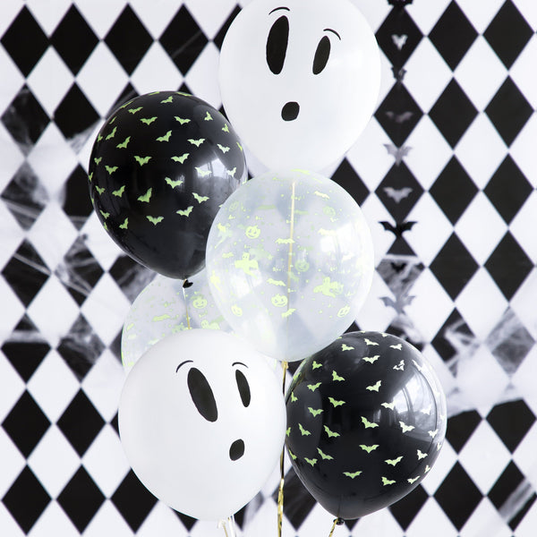 Luftballons Halloween Glow in the Dark 3Stk.