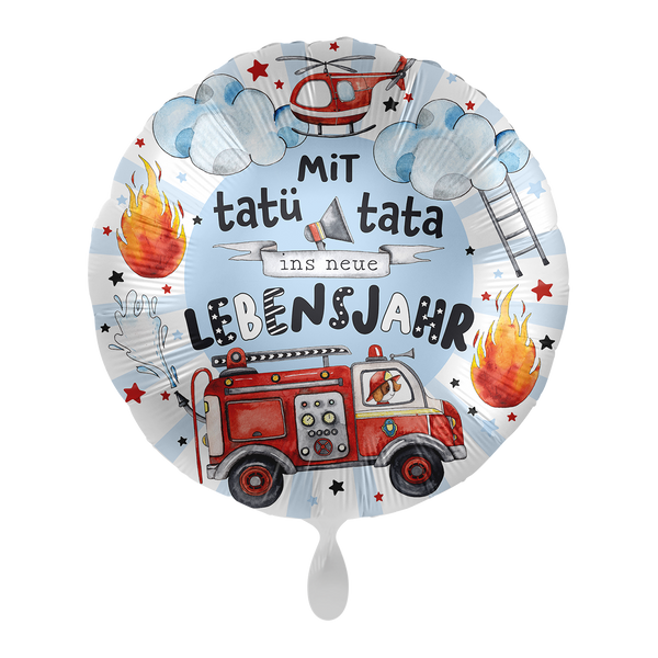 Heliumballon-Geschenk "Mit Tatü Tata ins neue Lebensjahr"