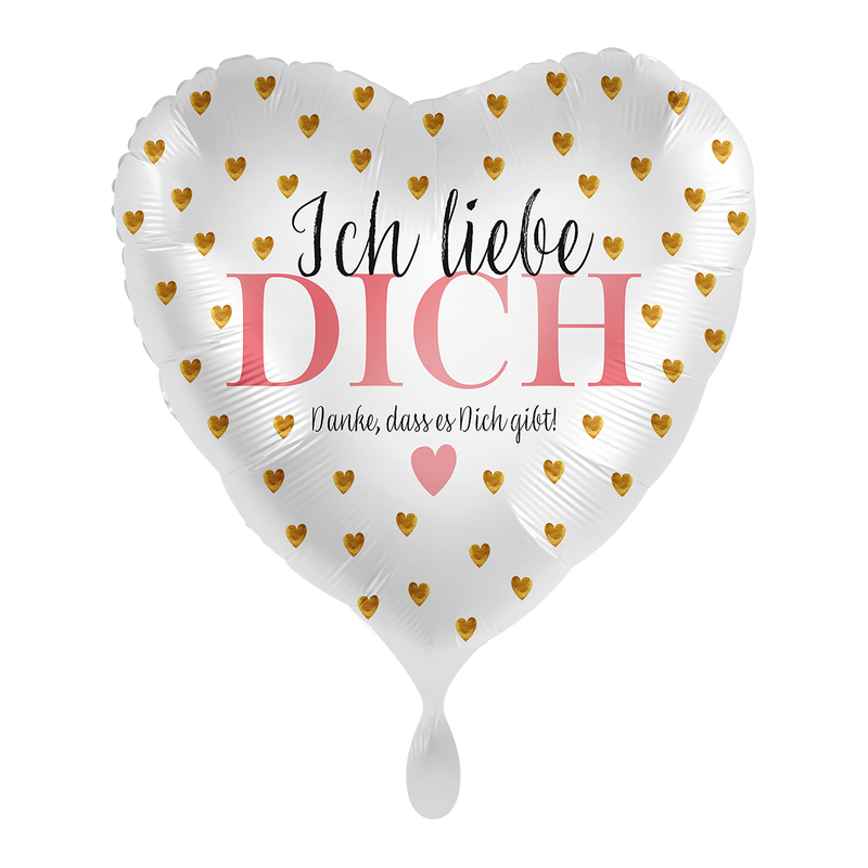 Heliumballon-Geschenk Valentinstag "Ich liebe Dich...Danke, dass es Dich gibt!" inkl. Liebeskarte