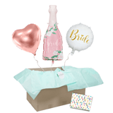 Heliumballon-Geschenk Champagnerflasche "Bride to be"
