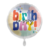Heliumballon-Geschenk "Happy Birthday" Bunt