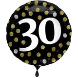 Heliumballon-Geschenk "30" Happy Birthday Sparkling