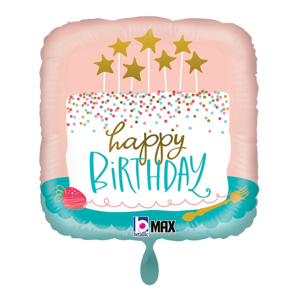 Geburtstagsballon "Happy Birthday" Cake
