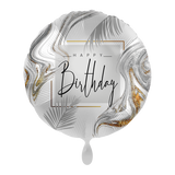 Heliumballon-Geschenk "Happy Birthday" Liquid Silver