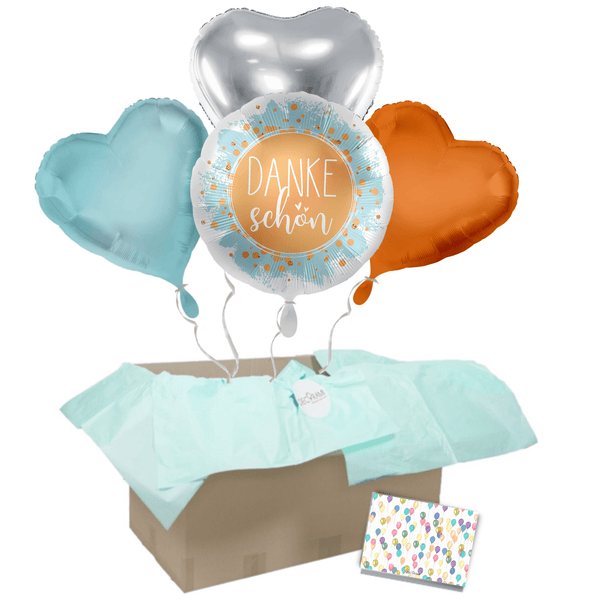 Heliumballon-Geschenk "Danke Schön" Set
