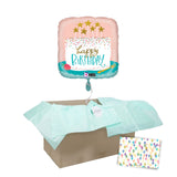 Heliumballon-Geschenk "Happy Birthday" Cake