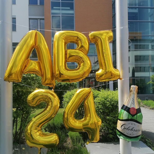 XXL Ballonschriftzug "Abi 2024" Gold