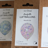 Luftballon-Set Konfetti Rosa & Lila 5 Stk.