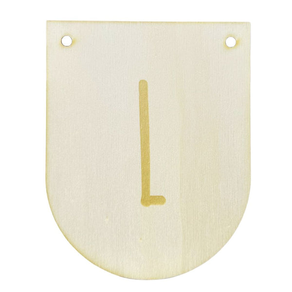 Buchstaben Holzwimpel L