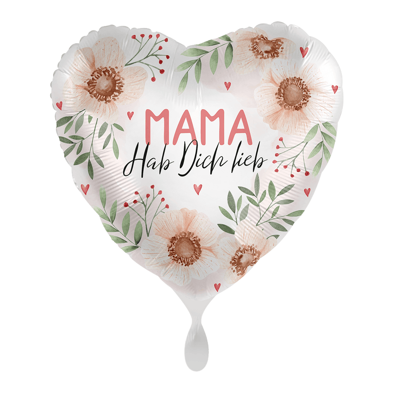 Heliumballon-Geschenk "Mama, Hab Dich lieb"