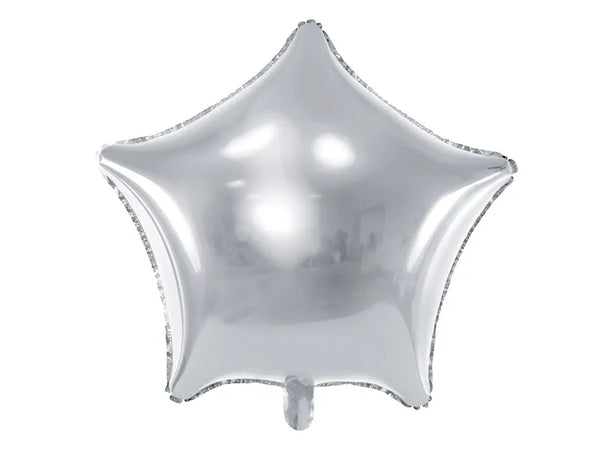 Stern-Folienballon Silber
