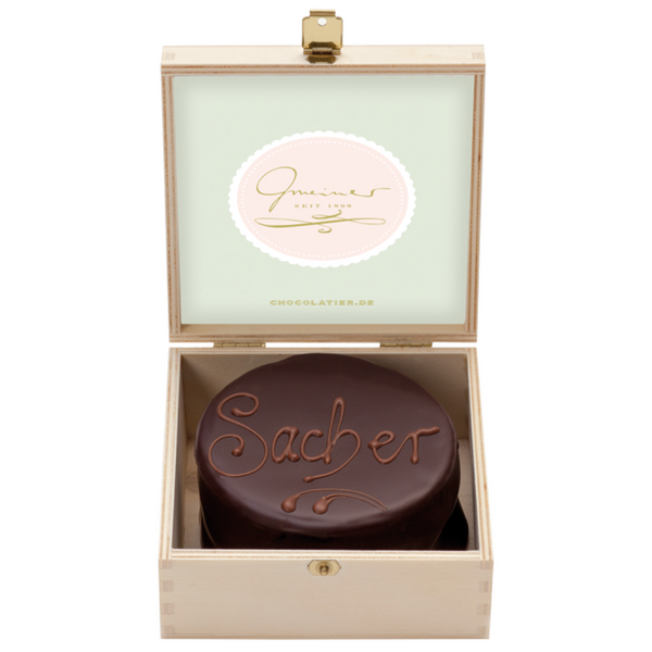 Sacher-Törtchen in Holzbox