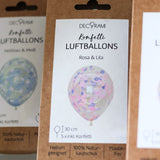 Luftballon-Set Konfetti Rosa & Lila 5 Stk.