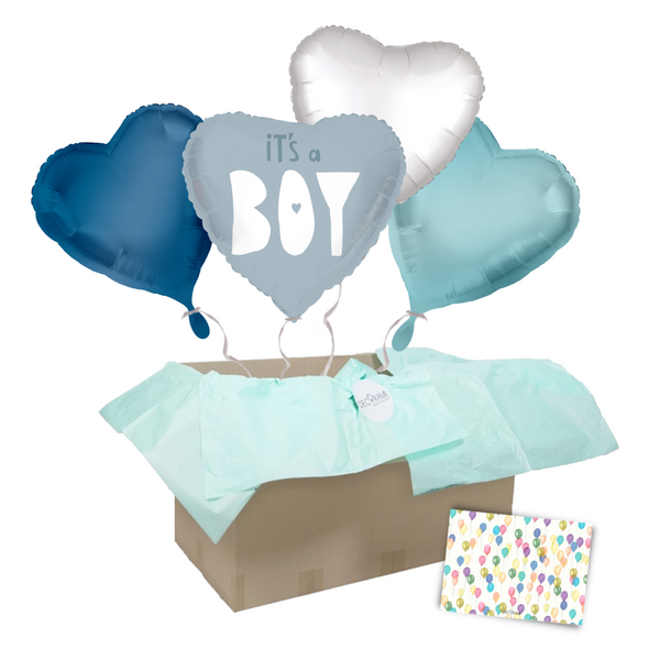 Heliumballon-Geschenk "It's a Boy" Herz