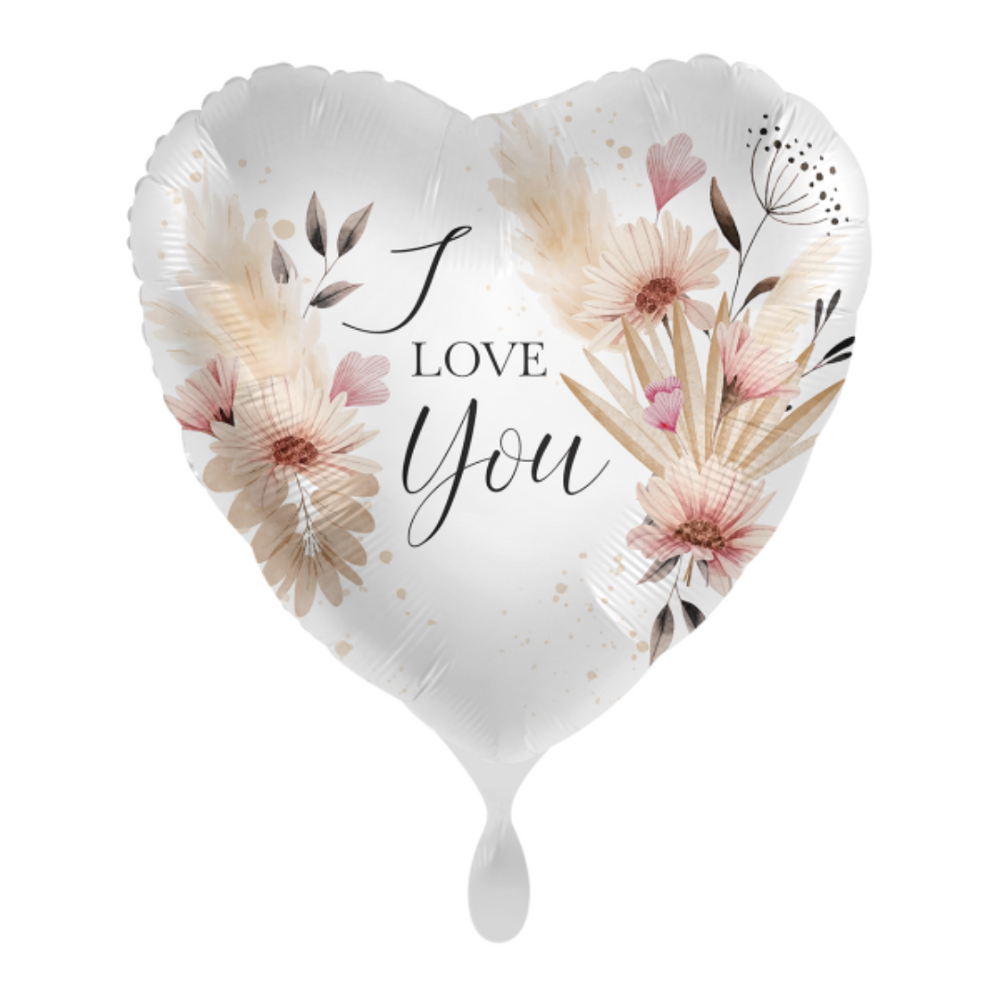 Herzballon I love you Boho