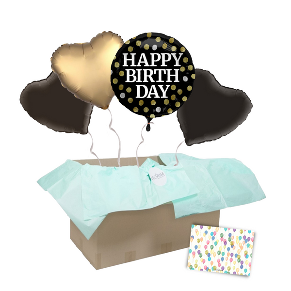 Heliumballon-Geschenk "Happy Birthday" Sparkling