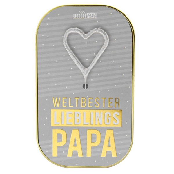 Wondercake "Weltbester Lieblings Papa" mit Herz-Wunderkerze