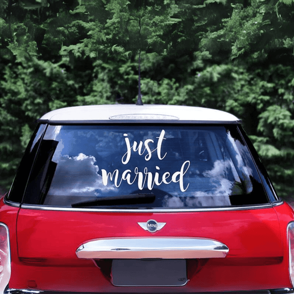 Autoaufkleber "just married"