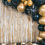 Ballongirlanden-Kit DIY Schwarz Gold Sterne