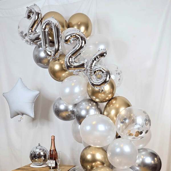 Ballongirlanden-Kit DIY Silvester "2026"