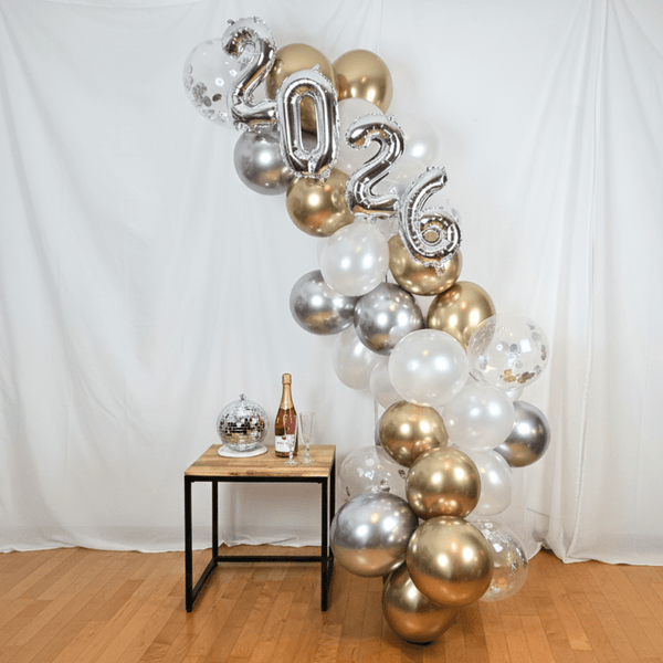 Ballongirlanden-Kit DIY Silvester "2026"