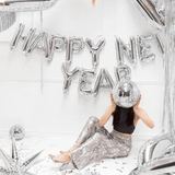 Ballonschriftzug "HAPPY NEW YEAR" Silber