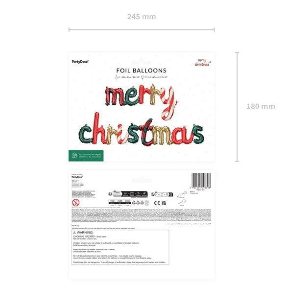 Ballonschriftzug "merry christmas"