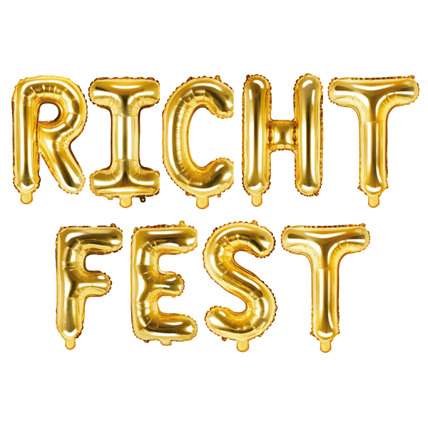 Ballonschriftzug "Richtfest" Gold